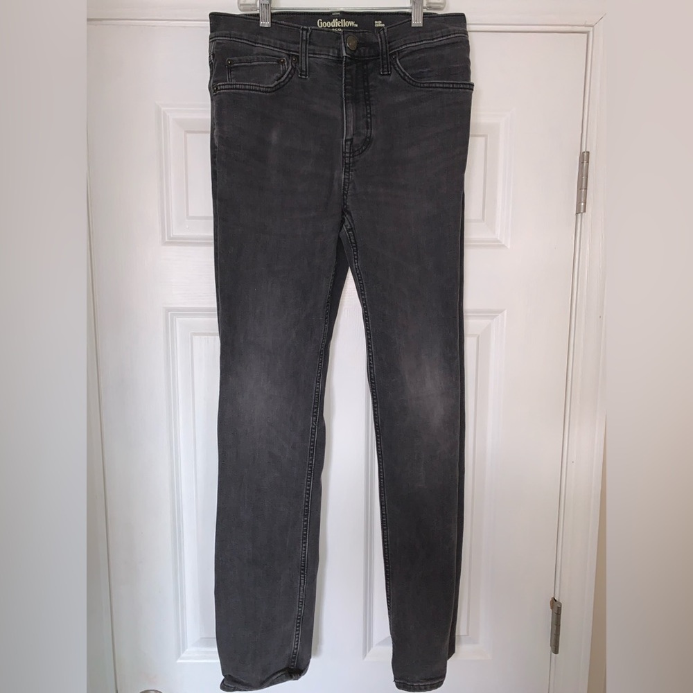 Slim Fit Men’s Goodfellow Co Washed-Black Jeans 30W x 32L